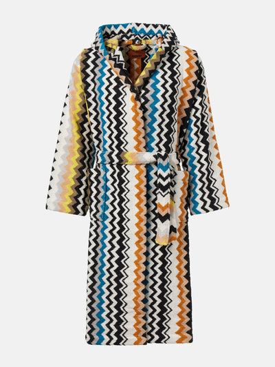 Missoni Zigzag cotton terry bathrobe at Collagerie