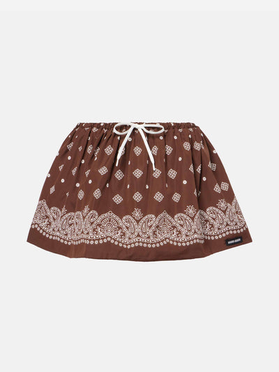 Miu Miu Bandana cotton miniskirt at Collagerie