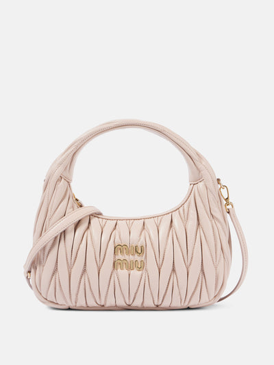 Miu Miu Wander Small matelassé leather shoulder bag at Collagerie