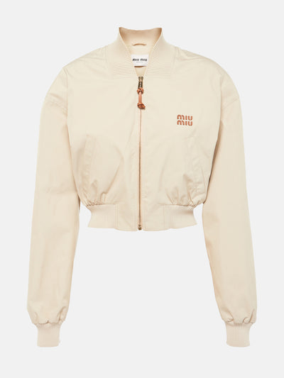 Miu Miu Panama cotton blouson at Collagerie