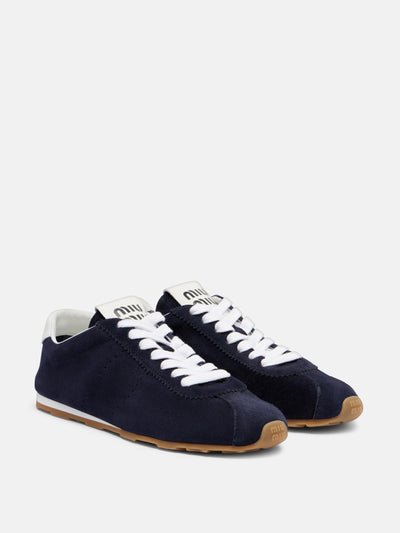 Miu Miu Plume suede sneakers at Collagerie