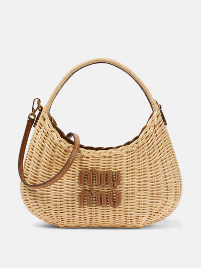 Miu Miu Wicker shoulder bag at Collagerie