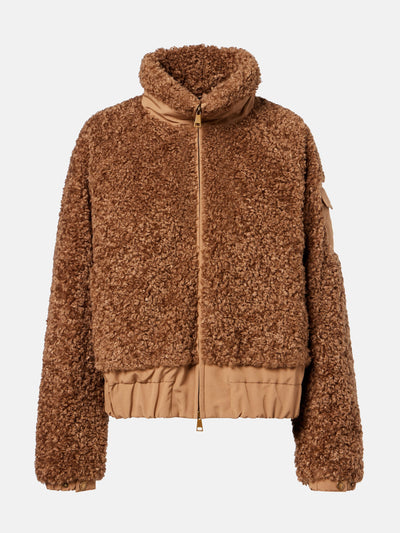 Moncler Coligny faux shearling down jacket at Collagerie