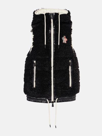 Moncler Grenoble Logo teddy down vest at Collagerie