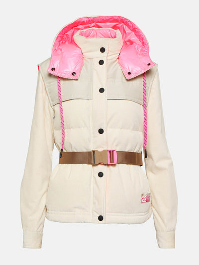 Moncler Grenoble White and pink down jacket at Collagerie