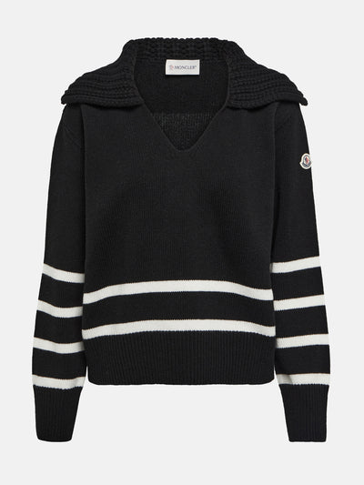 Moncler Striped wool and cashmere sweater at Collagerie