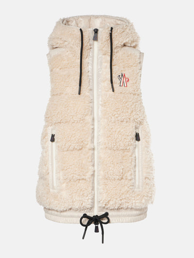 Moncler Grenoble Faux shearling down vest at Collagerie