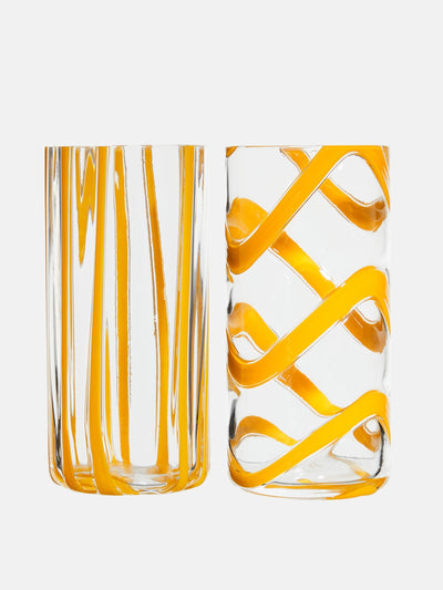 NasonMoretti Cyrcus glass highball glasses (set of 2) at Collagerie