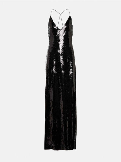 Nili Lotan Black sequined gown at Collagerie