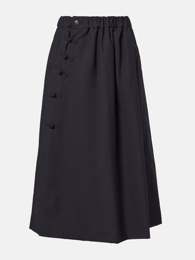 Noir Kei Ninomiya Wool midi skirt at Collagerie
