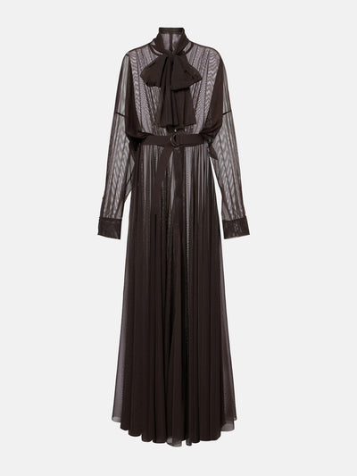 Norma Kamali Balloon-sleeve mesh shirt dress at Collagerie