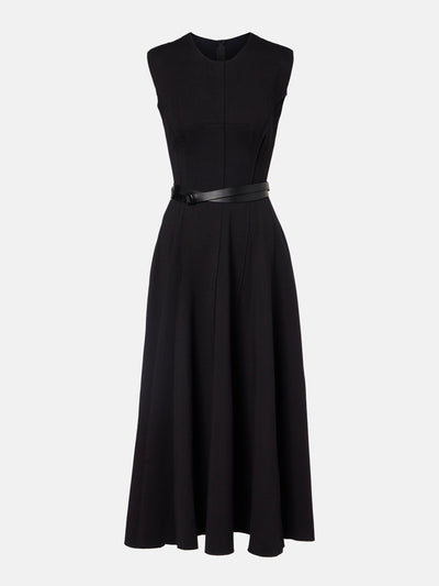 Norma Kamali Belted cotton-blend midi dress at Collagerie