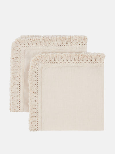 Once Milano Fringed napkins (set of 2) at Collagerie