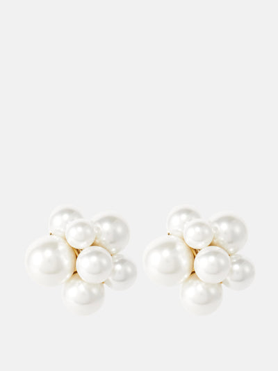 Oscar De La Renta Embellished clip-on earrings at Collagerie