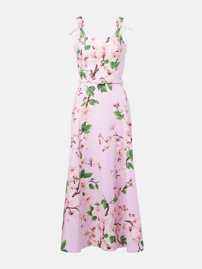 Oscar De La Renta Floral cotton-blend midi dress at Collagerie