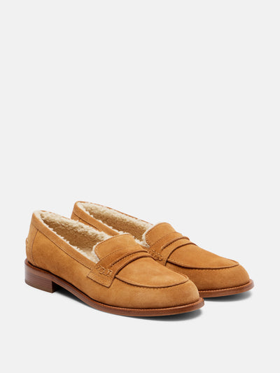 Paris Texas Dylan suede penny loafers at Collagerie
