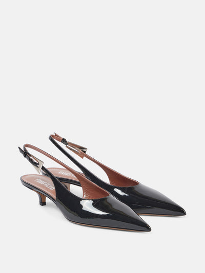 Paris Texas Jessica 35 patent leather slingback pumps at Collagerie