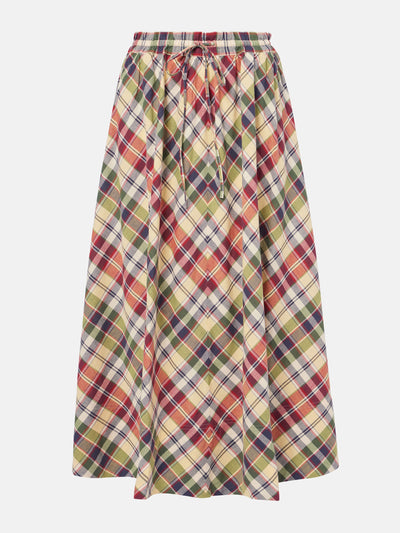 Polo Ralph Lauren Plaid cotton maxi skirt at Collagerie