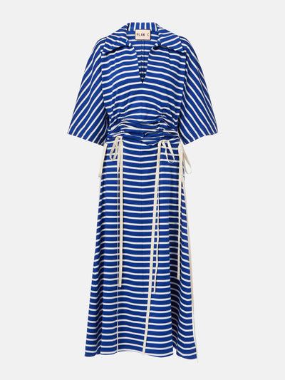 Plan C Striped cotton jersey midi dress at Collagerie