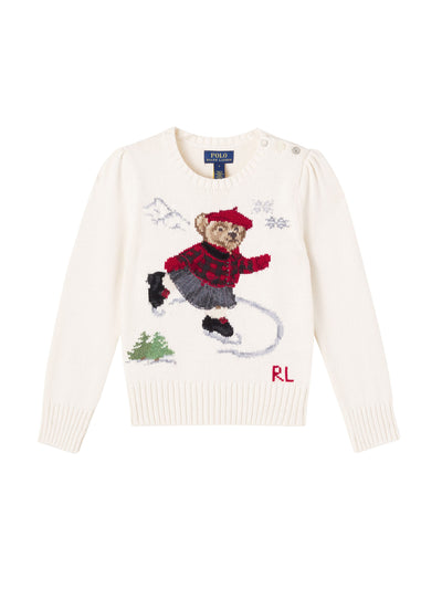 Polo Ralph Lauren Kids Polo Bear intarsia cotton sweater at Collagerie