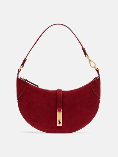 Polo Ralph Lauren Polo ID Mini suede shoulder bag at Collagerie