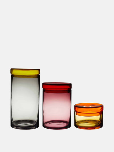 Pols Potten Multicolour glass jars (set of 3) at Collagerie