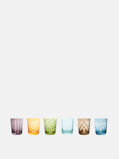 Polspotten Cuttings glass tumblers (set of 6) at Collagerie