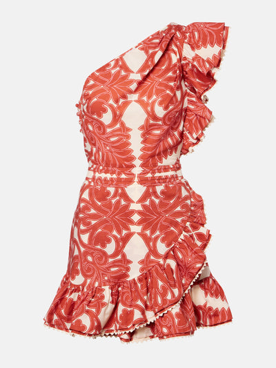 Poupette St Barth Corinne ruffled cotton minidress at Collagerie