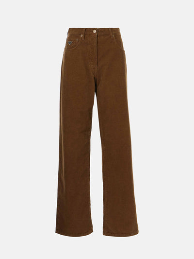 Prada Cotton corduroy wide-leg pants at Collagerie