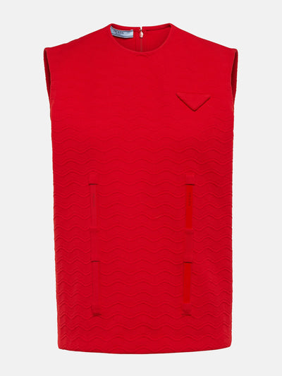 Prada Logo knit top at Collagerie