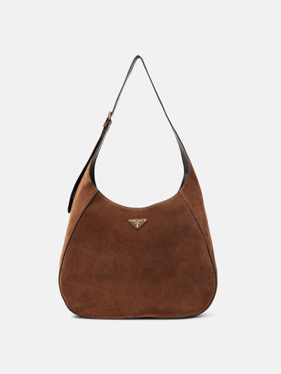 Prada Large suede tote bag at Collagerie