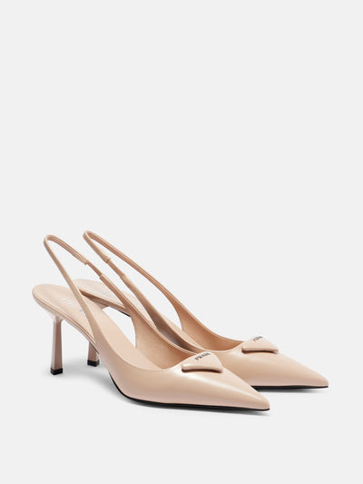 Prada Leather slingback pumps at Collagerie