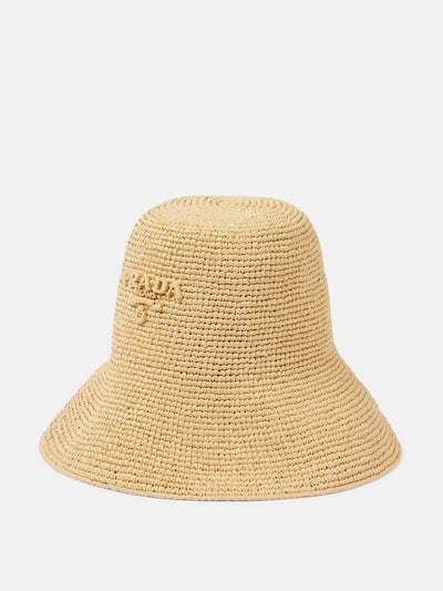 Prada Logo crochet hat at Collagerie