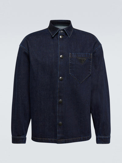 Prada Dark-wash denim shirt at Collagerie