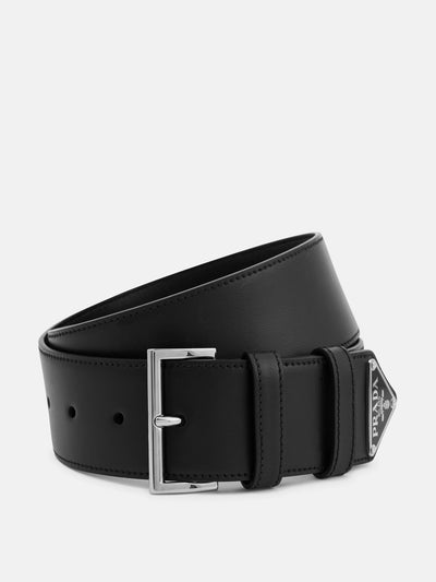 Prada Logo leather belt at Collagerie