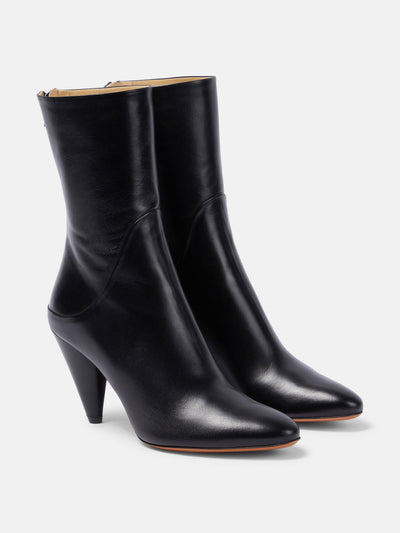 Proenza Schouler Black leather ankle boots at Collagerie