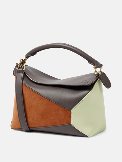 Loewe Puzzle Small leather and suede crossbody bag at Collagerie