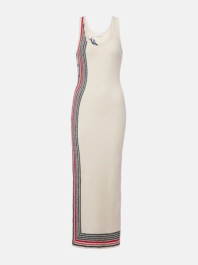 Rabanne Striped cotton-blend terry midi dress at Collagerie