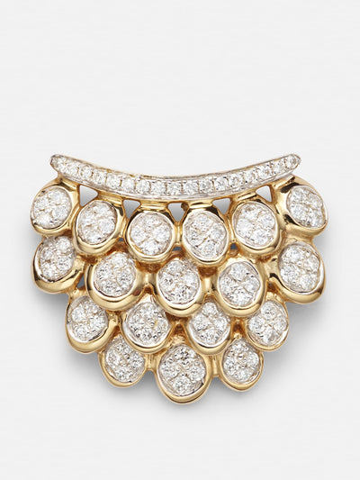 Rainbow K Blossom 14kt gold single earring with diamonds at Collagerie