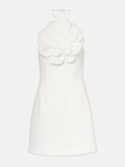 Rebecca Vallance Odetta floral-appliqué halterneck minidress at Collagerie