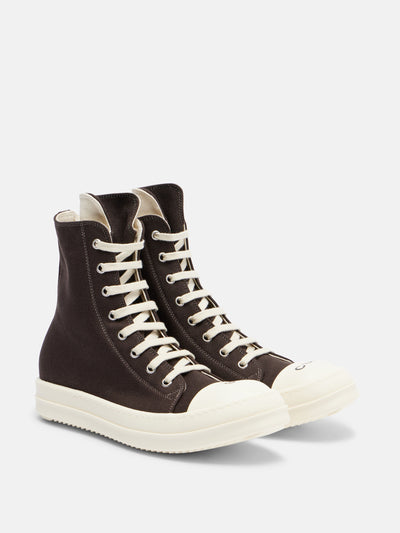 Rick Owens Sneaks canvas high-top sneakers at Collagerie