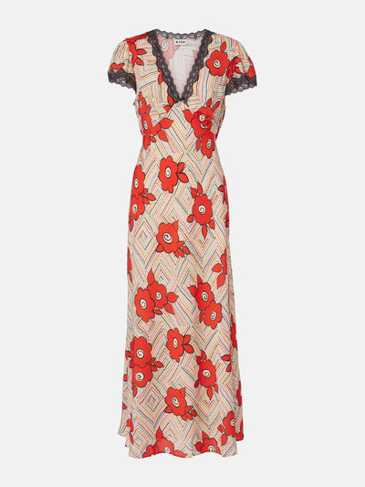 Rixo Clarice floral midi dress at Collagerie