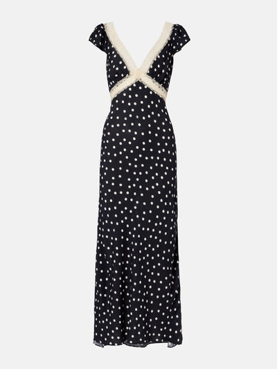 Rixo Iggy polka-dot maxi dress at Collagerie