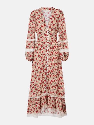 Rixo Raven floral midi dress at Collagerie