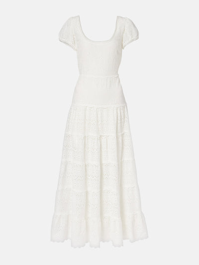 Rixo Remi broderie anglaise cotton midi dress at Collagerie