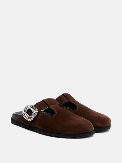 Roger Vivier Slidy Viv' suede mules at Collagerie