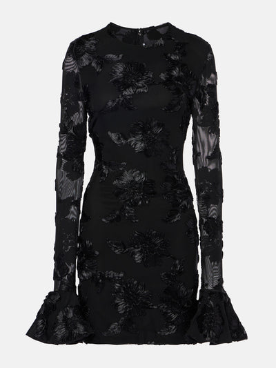 Rotate Floral embroidered mesh mini dress at Collagerie