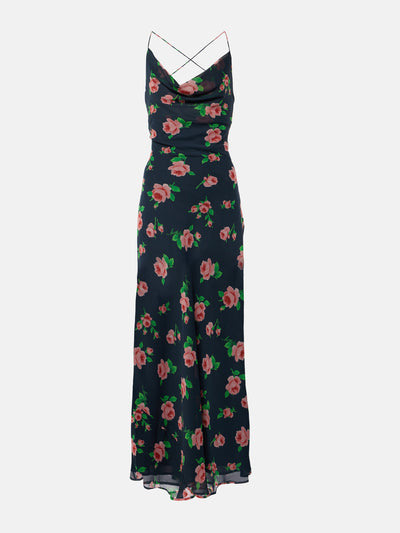 Rotate Tazzy floral open-back slip dress at Collagerie