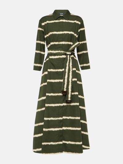 'S max mara Olanda striped cotton midi dress at Collagerie