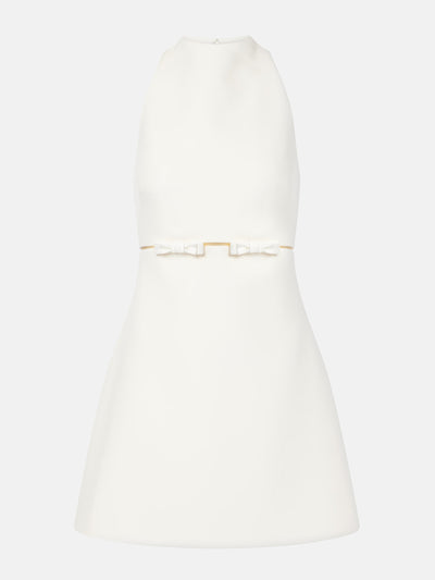 Safiyaa Bridal Jalie bow-detail crêpe minidress at Collagerie